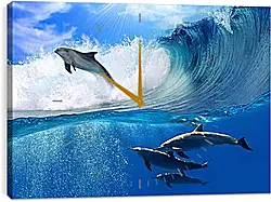 Часы картина - delfines - дельфины Часы картина - delfines - дельфины
