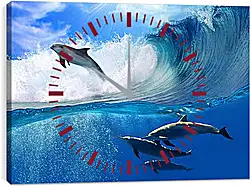 Часы картина - delfines - дельфины Часы картина - delfines - дельфины