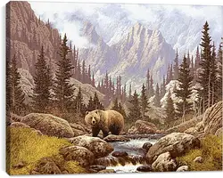 Постер на подрамнике - Медведь Постер на подрамнике - Медведь