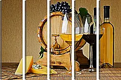 Модульная картина - Белое и красное Модульная картина - Белое и красное