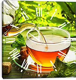 Часы картина - Чай с тростниковым сахаром Часы картина - Чай с тростниковым сахаром