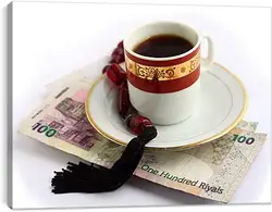 Постер на подрамнике - Кофе и деньги Постер на подрамнике - Кофе и деньги
