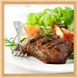 Картина в раме - Мясо на гриле Картина в раме - Мясо на гриле