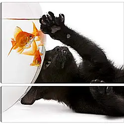 Модульная картина - Котик и рыбка
Модульная картина - Котик и рыбка