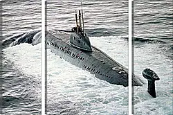 Модульная картина - Подводная лодка Модульная картина - Подводная лодка