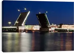 Постер на подрамнике - Разводные мосты Санкт-Петербурга Постер на подрамнике - Разводные мосты Санкт-Петербурга