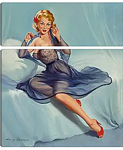 Модульная картина - Девушка пин ап Модульная картина - Девушка пин ап