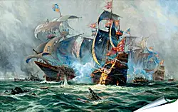 Плакат на стену - Битва на море Плакат на стену - Битва на море