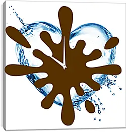 Часы картина - Водяное сердце Часы картина - Водяное сердце
