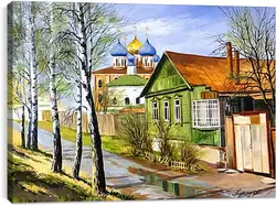 Постер на подрамнике - Деревня Постер на подрамнике - Деревня