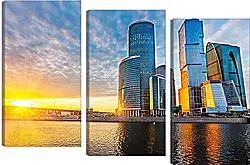 Модульная картина - Москва-сити Модульная картина - Москва-сити