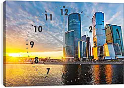 Часы картина - Москва-сити Часы картина - Москва-сити