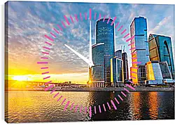 Часы картина - Москва-сити Часы картина - Москва-сити