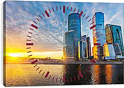 Часы картина - Москва-сити Часы картина - Москва-сити