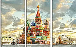 Модульная картина - Красочная Москва Модульная картина - Красочная Москва