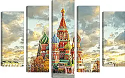 Модульная картина - Красочная Москва Модульная картина - Красочная Москва