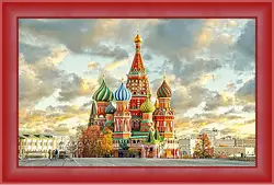 Картина в раме - Красочная Москва Картина в раме - Красочная Москва