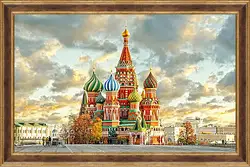 Картина в раме - Красочная Москва Картина в раме - Красочная Москва