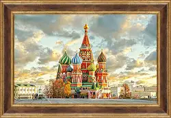 Картина в раме - Красочная Москва Картина в раме - Красочная Москва