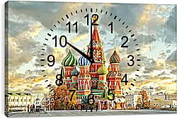 Часы картина - Красочная Москва Часы картина - Красочная Москва