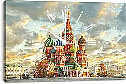 Часы картина - Красочная Москва Часы картина - Красочная Москва