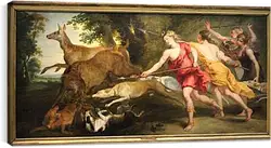 Постер на подрамнике - Diana Huntress and Her Nymphs Постер на подрамнике - Diana Huntress and Her Nymphs