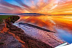 Плакат на стену - Закат на воде Плакат на стену - Закат на воде
