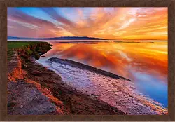 Картина в раме - Закат на воде Картина в раме - Закат на воде
