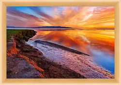 Картина в раме - Закат на воде Картина в раме - Закат на воде