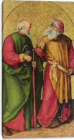 Постер на подрамнике - Dreikonigsaltar, linker Flugel (Szene - Josef und Joachim). Альбрехт Дюрер
Постер на подрамнике - Dreikonigsaltar, linker Flugel (Szene - Josef und Joachim). Альбрехт Дюрер
