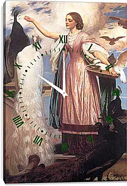 Часы картина - A Girl Feeding Peacocks. Барон Фредерик Лейтон
Часы картина - A Girl Feeding Peacocks. Барон Фредерик Лейтон