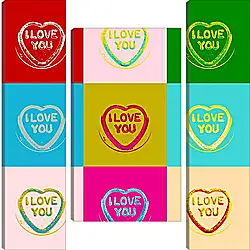 Модульная картина - I love you, Поп-арт Модульная картина - I love you, Поп-арт