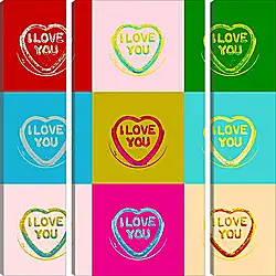Модульная картина - I love you, Поп-арт Модульная картина - I love you, Поп-арт