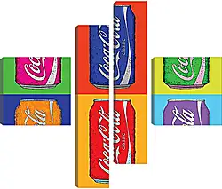 Модульная картина - Coca-Cola. Поп-арт Модульная картина - Coca-Cola. Поп-арт