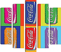 Модульная картина - Coca-Cola. Поп-арт Модульная картина - Coca-Cola. Поп-арт