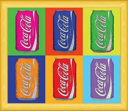 Картина в раме - Coca-Cola. Поп-арт Картина в раме - Coca-Cola. Поп-арт