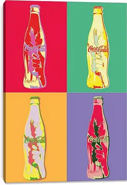 Постер на подрамнике - Coca-Cola. Поп-арт Постер на подрамнике - Coca-Cola. Поп-арт