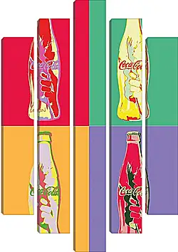 Модульная картина - Coca-Cola. Поп-арт Модульная картина - Coca-Cola. Поп-арт