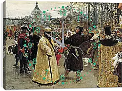 Часы картина - Приезд царей Петра и Иоанна. Илья Репин
Часы картина - Приезд царей Петра и Иоанна. Илья Репин