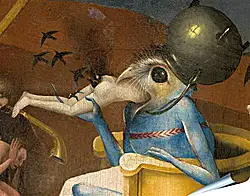 Плакат на стену - Bird-headed monster or The Prince of Hell - close-up head. Иероним Босх
Плакат на стену - Bird-headed monster or The Prince of Hell - close-up head. Иероним Босх