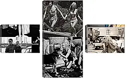Модульная картина - Красивые девушки. Черно-белое фото Модульная картина - Красивые девушки. Черно-белое фото