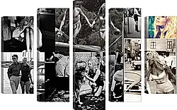 Модульная картина - Красивые девушки. Черно-белое фото Модульная картина - Красивые девушки. Черно-белое фото