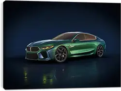 Постер на подрамнике - BMW M8 гранд купе Постер на подрамнике - BMW M8 гранд купе