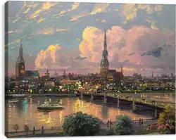 Постер на подрамнике - Мост в Риге Постер на подрамнике - Мост в Риге