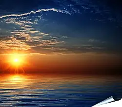 Плакат на стену - Закат на Море Плакат на стену - Закат на Море