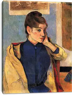 Постер на подрамнике - Portrait of Madelaine Bernardbi, sister of the artist Emile Bernard Постер на подрамнике - Portrait of Madelaine Bernardbi, sister of the artist Emile Bernard