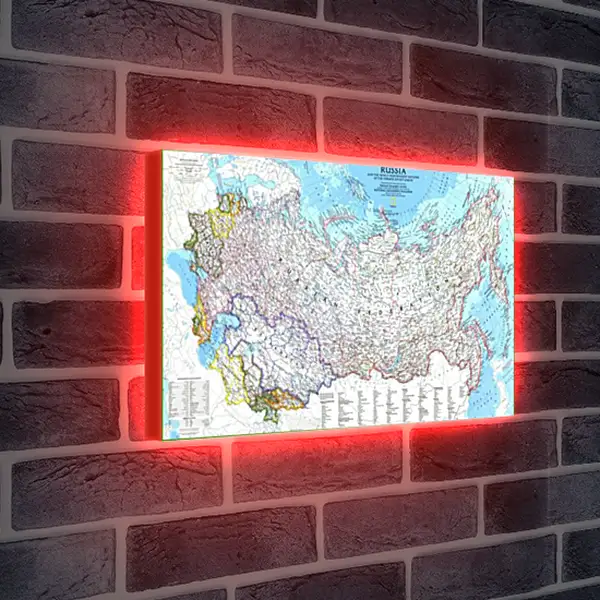 Лайтбокс световая панель - Карта России Лайтбокс световая панель - Карта России