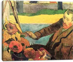 Постер на подрамнике - Van Gogh Painting Sunflowers Ned Постер на подрамнике - Van Gogh Painting Sunflowers Ned