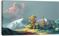 Постер на подрамнике - Извержение вулкана Постер на подрамнике - Извержение вулкана