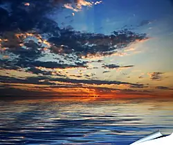 Плакат на стену - После заката на море Плакат на стену - После заката на море